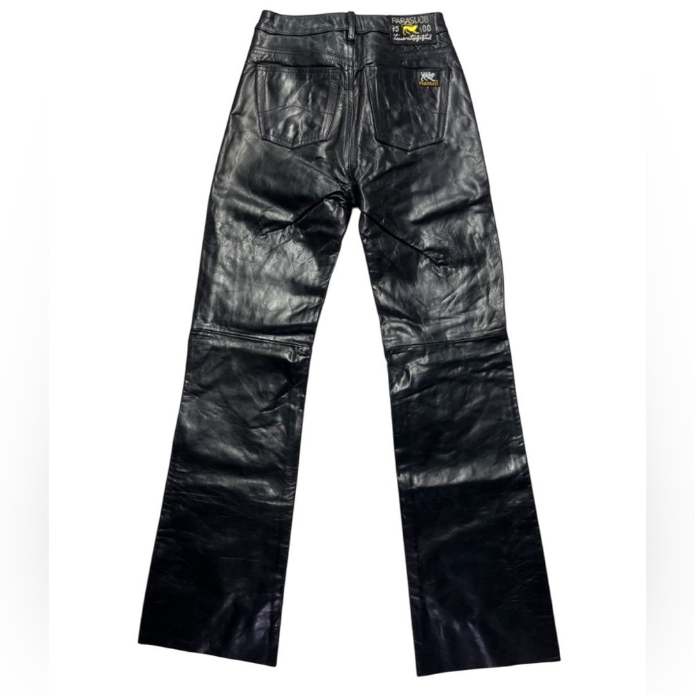 NWT vintage Parasuco Black Leather Pants sizes 24, 25 - Picture 2 of 7